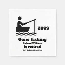 Servilleta De Papel Jubilación Minimalista moderna de la pesca abandon