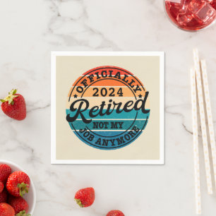 Servilleta De Papel Jubilación personalizada oficialmente retirada