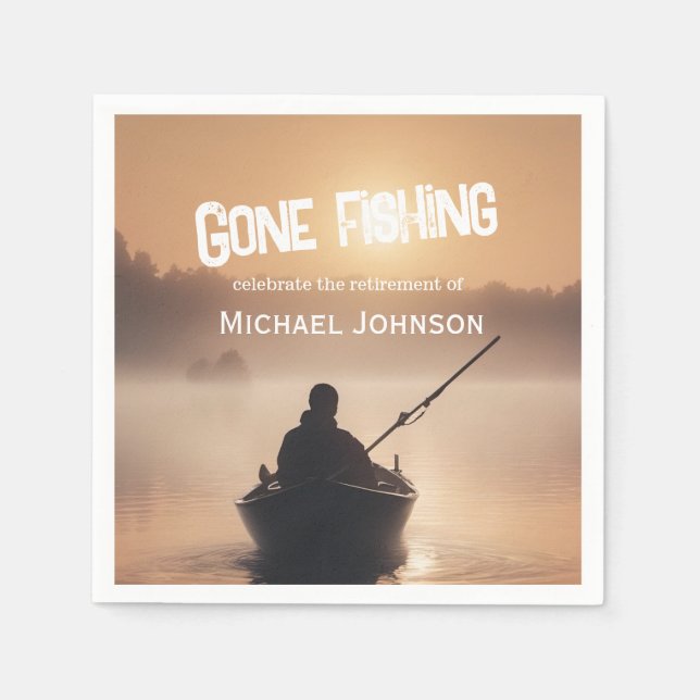 Servilleta De Papel Jubilación Pesquera Desaparecido Sunrise Retirada  (Anverso)