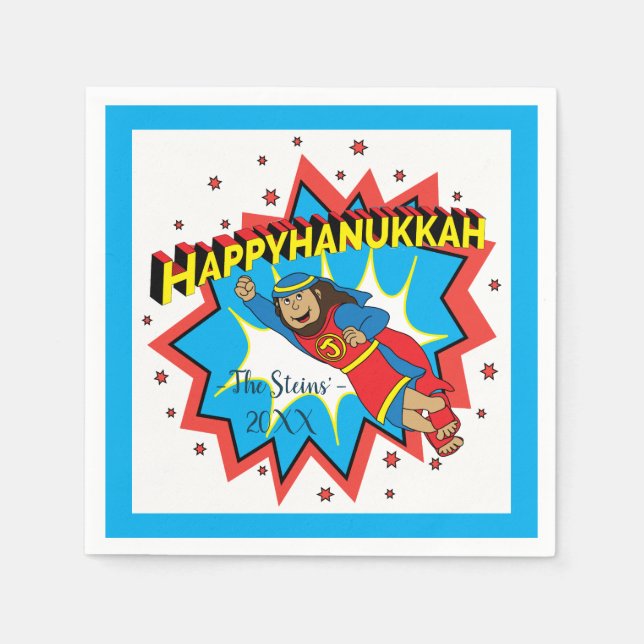 Servilleta De Papel Judah Maccabee El Fiesta Hammer Hanukkah (Anverso)