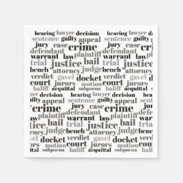 Servilleta De Papel Judicial Legal Terns Word Cloud Design