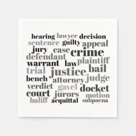 Servilleta De Papel Judicial Legal Terns Word Cloud Design