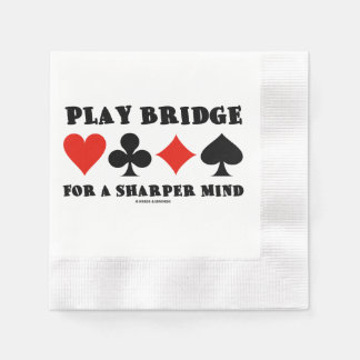 Servilleta De Papel Juega al Bridge para una mente más aguda Cuatro pa