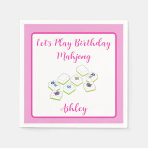 Servilleta De Papel Juega Mahjong de cumpleaños PERSONALIZAR