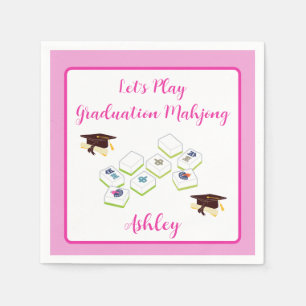 Servilleta De Papel Juega Mahjong de Graduación PERSONALIZAR