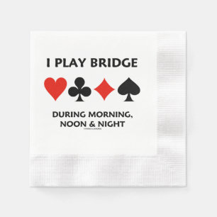 Servilleta De Papel Juego al bridge durante la mañana, mediodía y noch