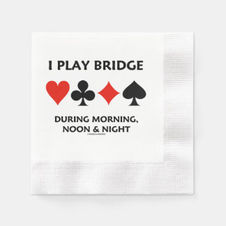 Servilleta De Papel Juego al bridge durante la mañana, mediodía y noch