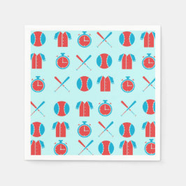 Servilleta De Papel Juego de béisbol deportivo Papel azul atlético Nap