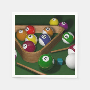 Servilleta De Papel Juego de billar en rack