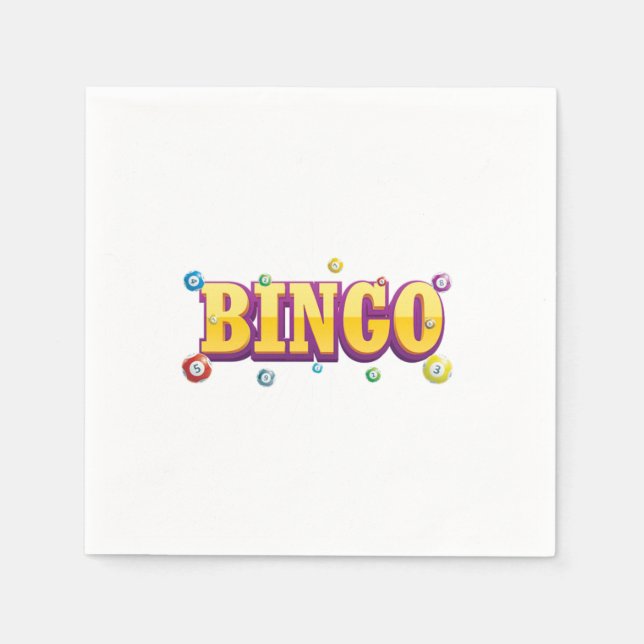 Servilleta De Papel Juego de Bingo Lucky Player Gambler Gift (Anverso)