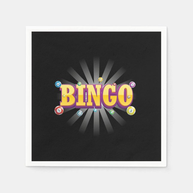 Servilleta De Papel Juego de Bingo Lucky Player Gambler Gift (Anverso)