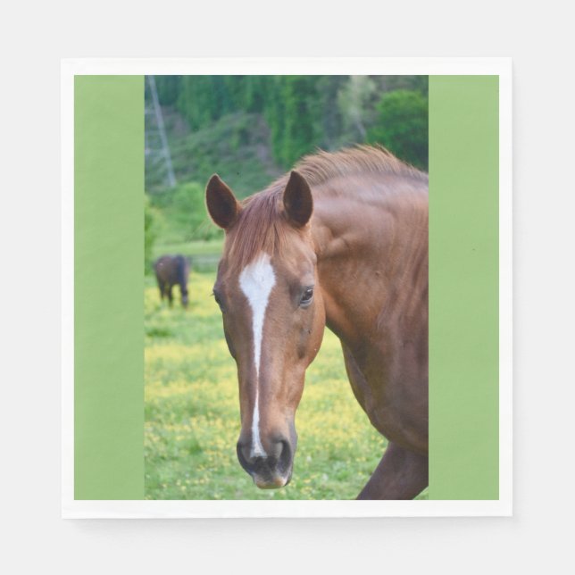 Servilleta De Papel juego de caballos (Anverso)