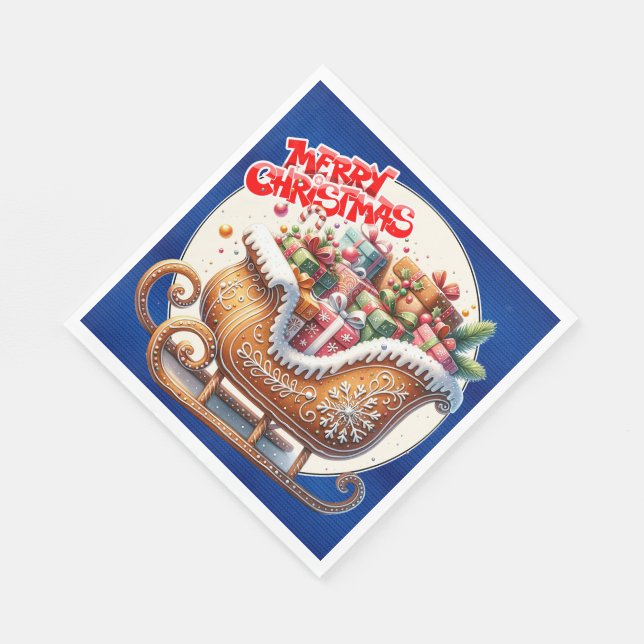 Servilleta De Papel Juego de coincidencias de Navidades preciosos (Esquina)