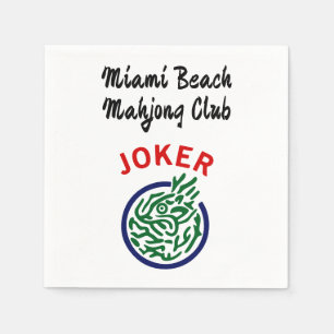 Servilleta De Papel Juego de ficha comodín de Mahjong, su nombre o clu