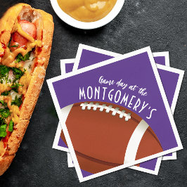 Servilleta De Papel Juego de fútbol Día Púrpura