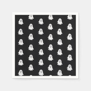Servilleta De Papel Juego de Halloween Fantasma Blanco Festivo Negro 