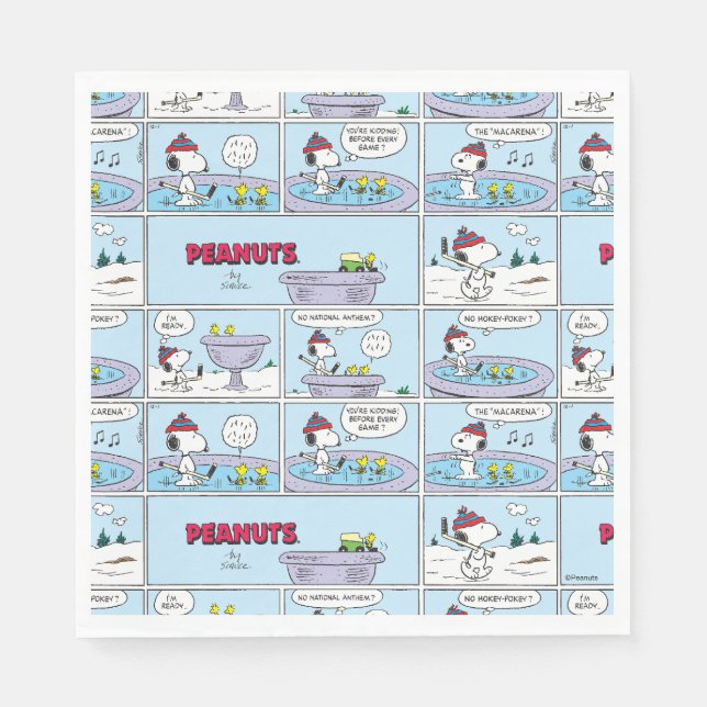 Servilleta De Papel Juego de hockey Snoopy & Friends (Anverso)