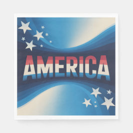 Servilleta De Papel Juego de servilletas para el almuerzo rojo y azul