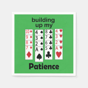 Servilleta De Papel Juego de Solitario Construyendo Mi Paciencia Fiest
