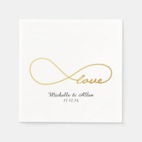 Juego de toallas de papel de Boda con infinito amo