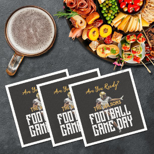 Servilleta De Papel Juego en jugador de fútbol en negro