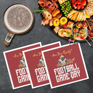 Servilleta De Papel Juego en jugador de fútbol en rojo