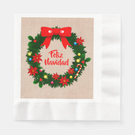Servilleta De Papel Juego Feliz Navidad Feliz Navidad Wreath Luncheon