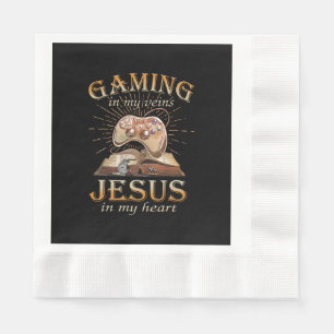 Servilleta De Papel Juegos en mis venas, Jesús en mi corazón