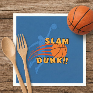 Servilleta De Papel Jugador Blue Slam Dunk Básquetbol Cumpleaños
