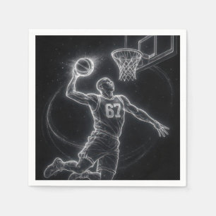 Servilleta De Papel Jugador de Baloncesto Neon Número 67