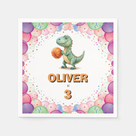 Servilleta De Papel Jugador de baloncesto T-rex Cumpleaños