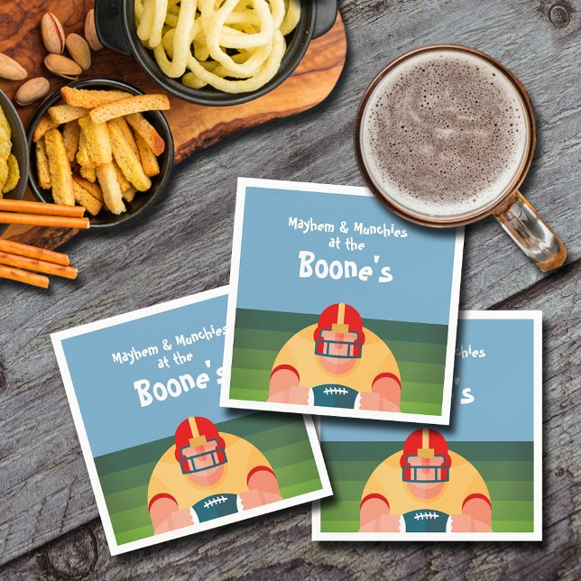 Servilleta De Papel Jugador de fútbol Super Fan Game Day (Football Player Super Fan Game Day Napkins)