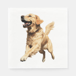 Servilleta De Papel Jugador de Golden Retriever Puppy - Alegre Mascota
