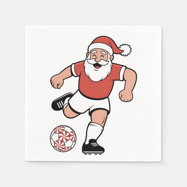 Servilleta De Papel Jugador de Navidades de fútbol de Santa Sede (Anverso)