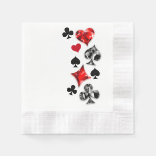 Servilleta De Papel Jugador de póquer jugador jugando cartas palos Las
