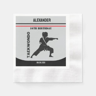 Servilleta De Papel Jugador de Taekwondo, Regalo de cumpleaños, Karate