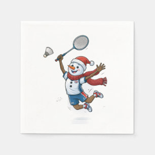 Servilleta De Papel Jugador de Tenis Muñeco de Nieve Navidad 2026 Fies