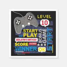 Servilleta De Papel Jugador de videojuegos de nivel superior Cumpleaño