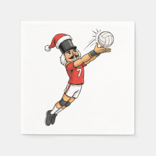 Servilleta De Papel Jugador de voleibol Cascanueces Vacaciones Deporte