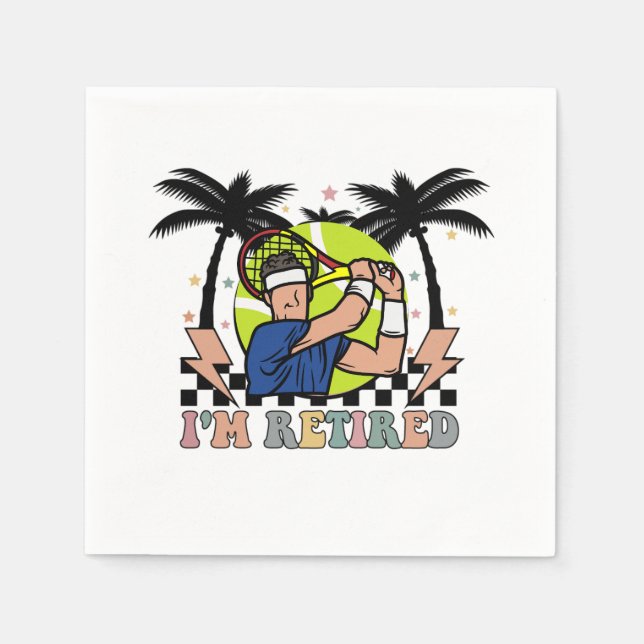 Servilleta De Papel Jugador retirado de tenis para fiesta (Anverso)