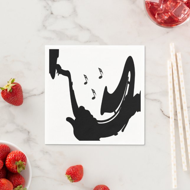 Servilleta De Papel Jugador saxofón surrealista (In situ)