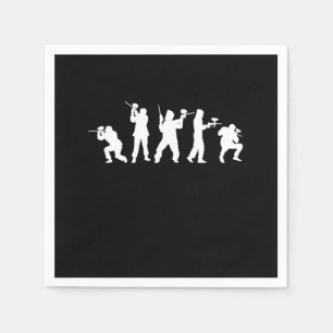 Servilleta De Papel Jugadores de Paintball Marqués de Paintball Gun G