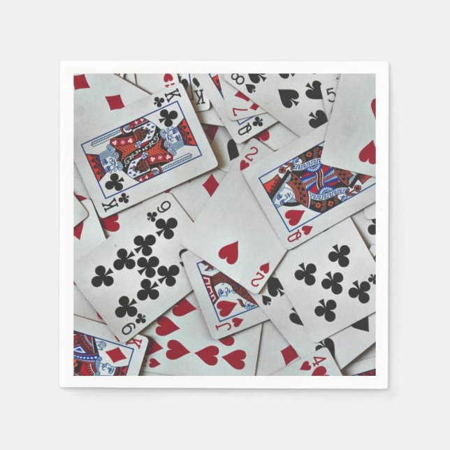 Servilleta De Papel Jugando cartas Juegos de póquer Reina Rey (Anverso)