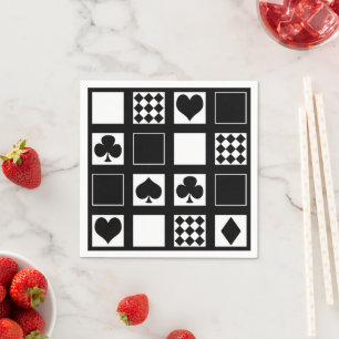 Servilleta De Papel Jugar a las cartas de juego palas corazones cruza