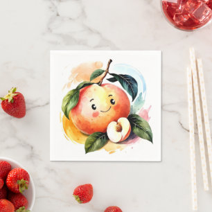 Servilleta De Papel Jugoso Fruit Whimsical Peach Cumpleaños