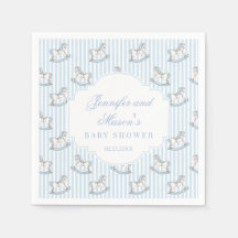 Juguete de caballo de madera azul lindo boho bebé 