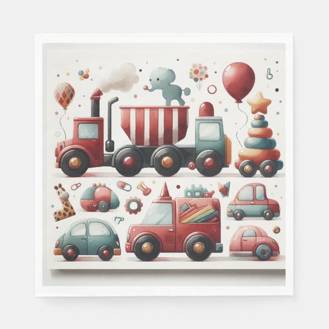 Servilleta De Papel Juguete de coches (Anverso)