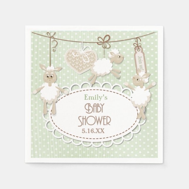 Servilleta De Papel Juguetes de cordero pequeño servilletas de papel B (Anverso)