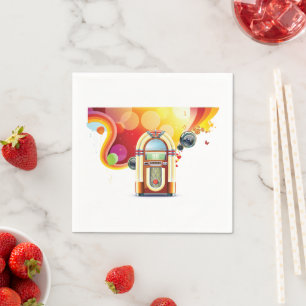 Servilleta De Papel Juke Box Music Paper Napkins