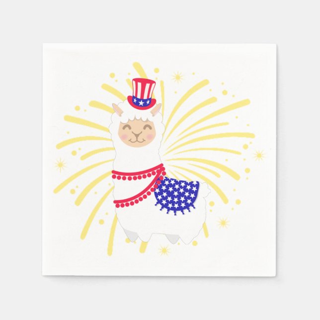 Servilleta De Papel Julio Cuarto Llama (Anverso)